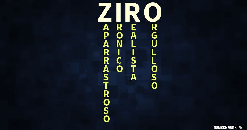 Acróstico ziro