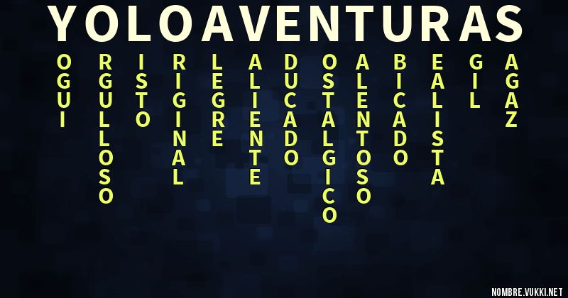 Acróstico yolo aventuras