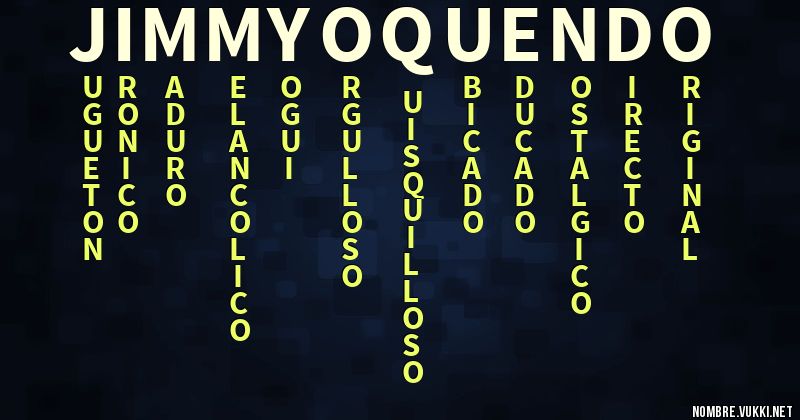 Acróstico jimmy oquendo