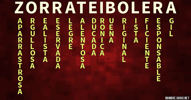 Acróstico zorra teibolera