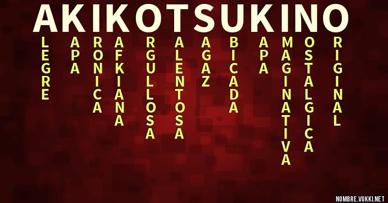 Acróstico akiko tsukino