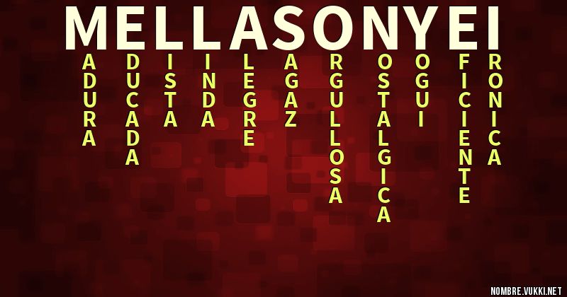 Acróstico mella sonyei