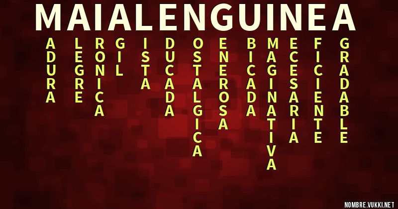 Acróstico maialen guinea