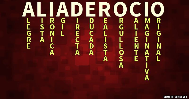 Acróstico alia de rocio