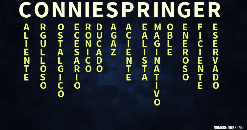 Acróstico connie springer
