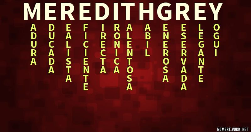 Acróstico meredith grey