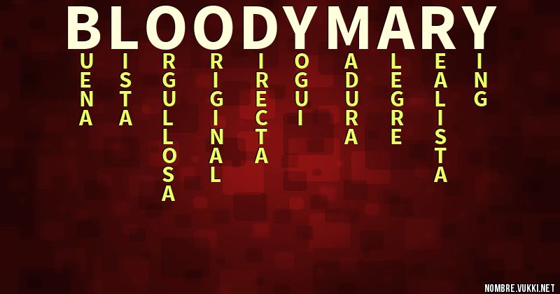 Acróstico bloody mary
