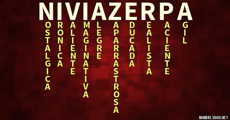 Acróstico nivia zerpa