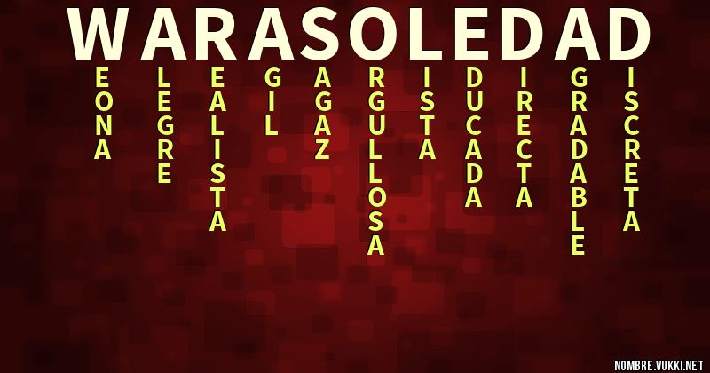 Acróstico wara soledad