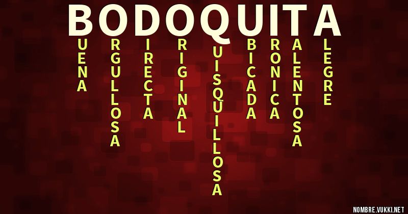 Acróstico bodoquita