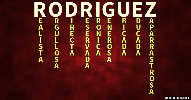 Acróstico rodríguez