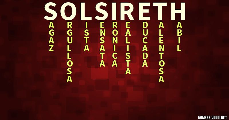 Acróstico solsireth