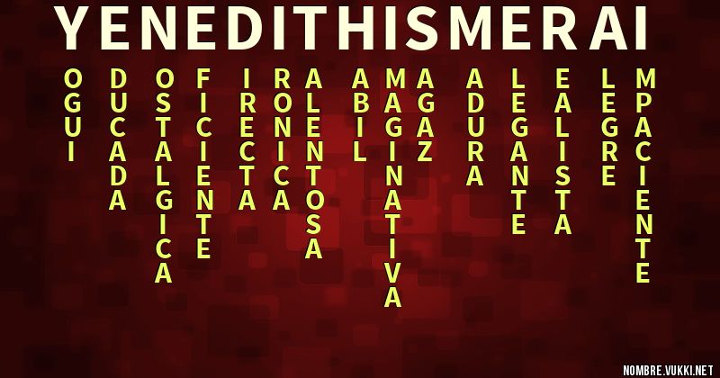 Acróstico yenedith ismerai