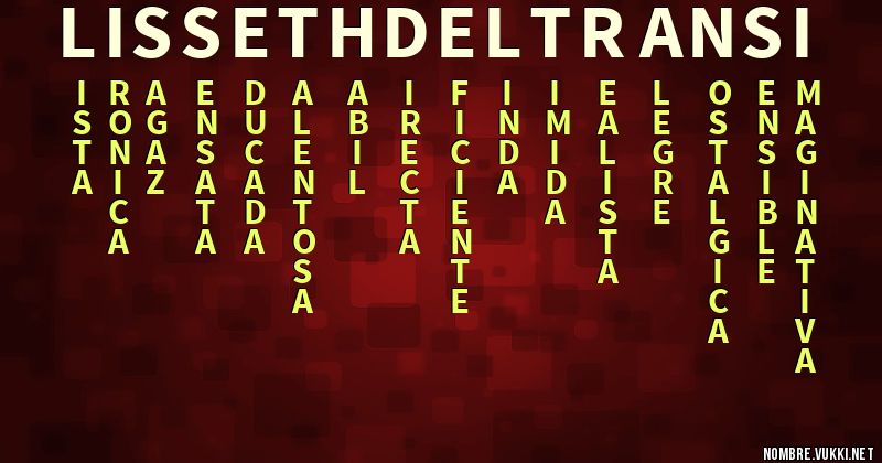 Acróstico lisseth del transi
