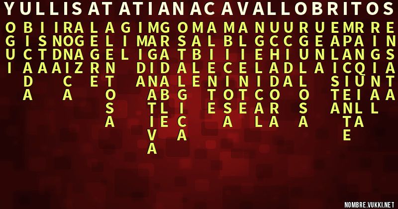Acróstico yullisatatianacavallobritos