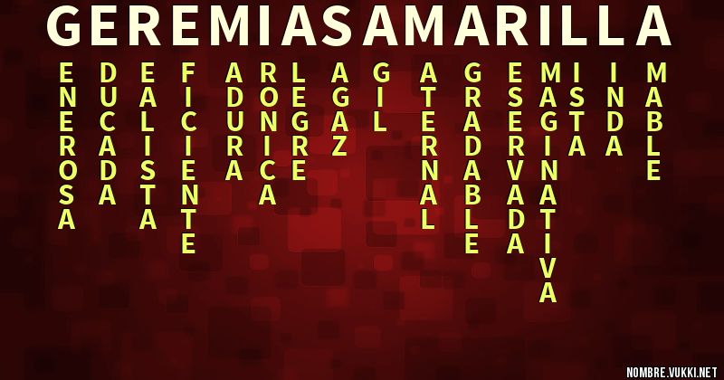 Acróstico geremias amarilla