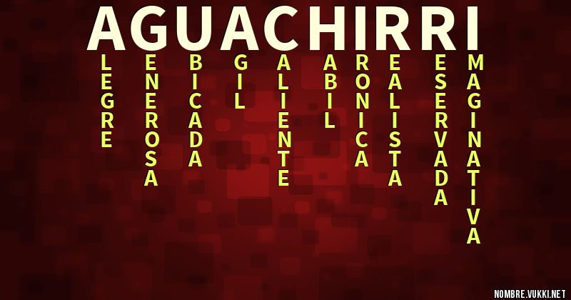 Acróstico aguachirri