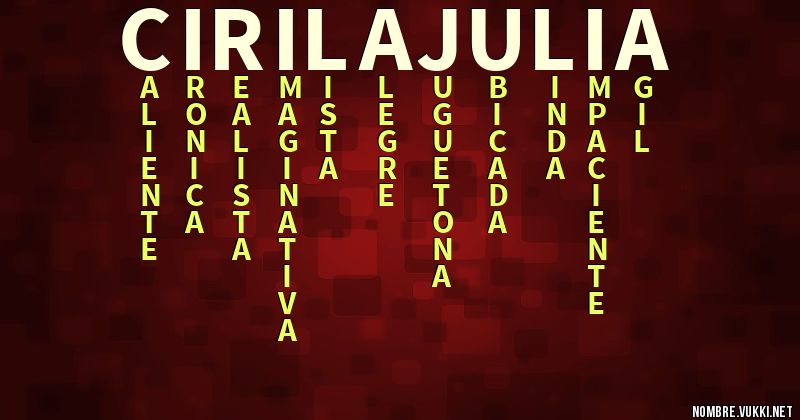 Acróstico cirila julia