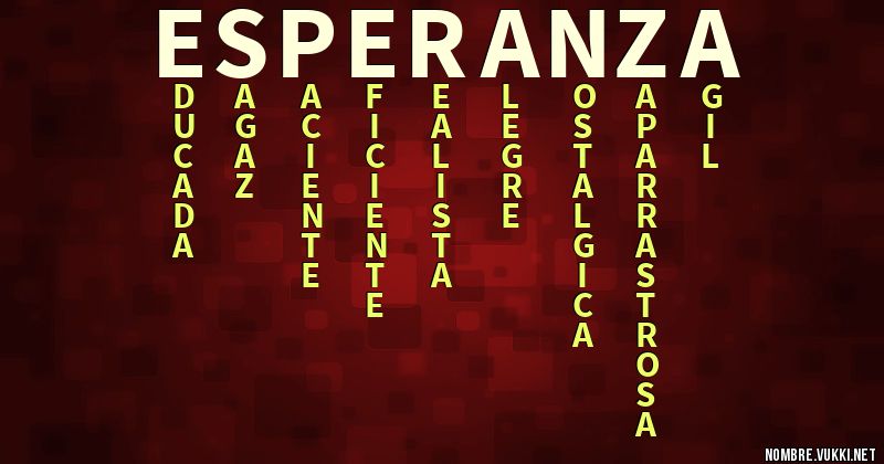 Acróstico ésperanza