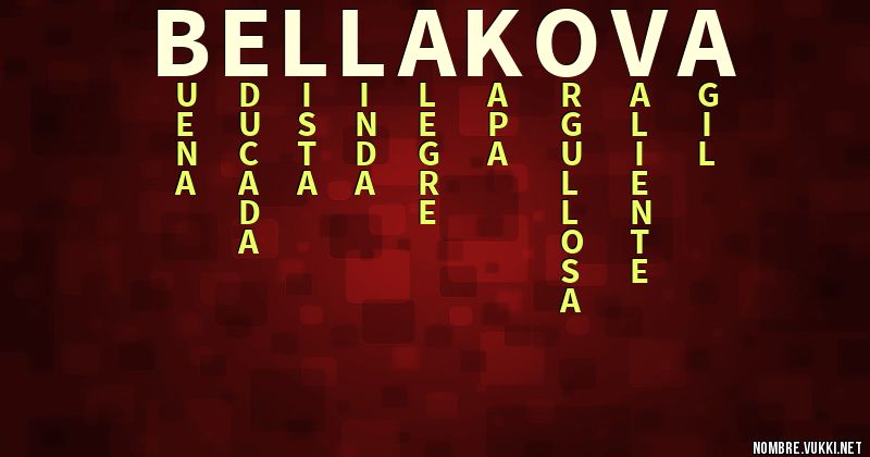 Acróstico bellakova