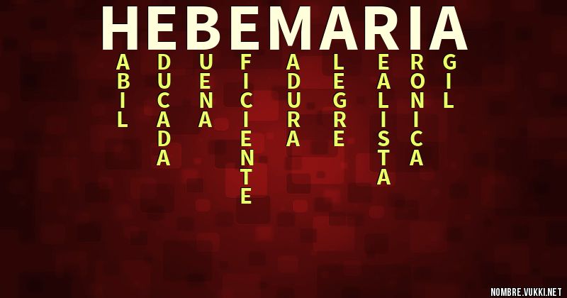Acróstico hebe maria