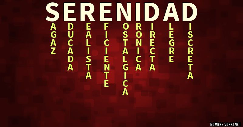 Acróstico serenidad