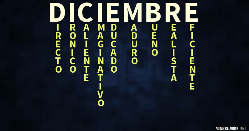 Acróstico diciembre