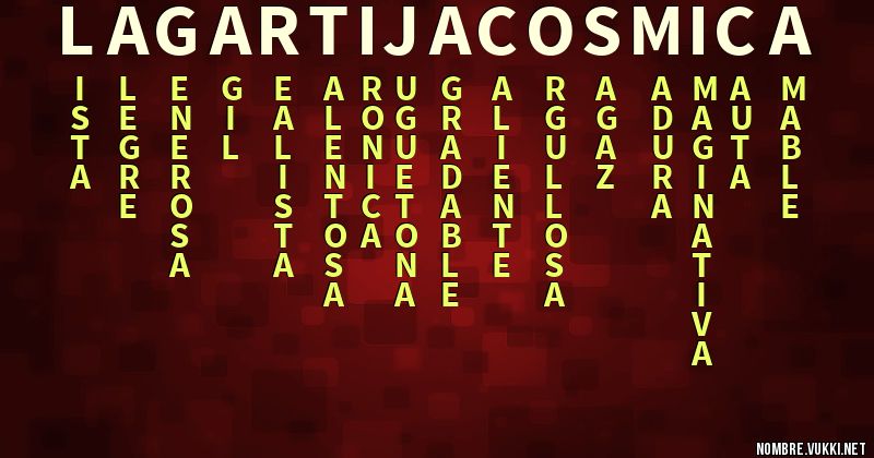 Acróstico lagartija cosmica