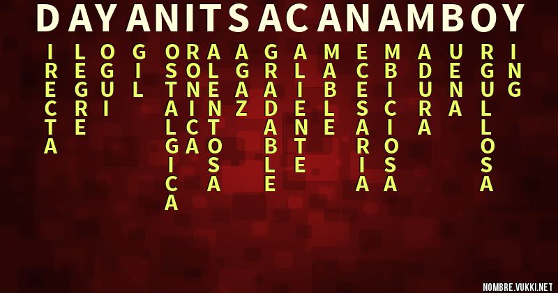 Acróstico dayanit sacanamboy