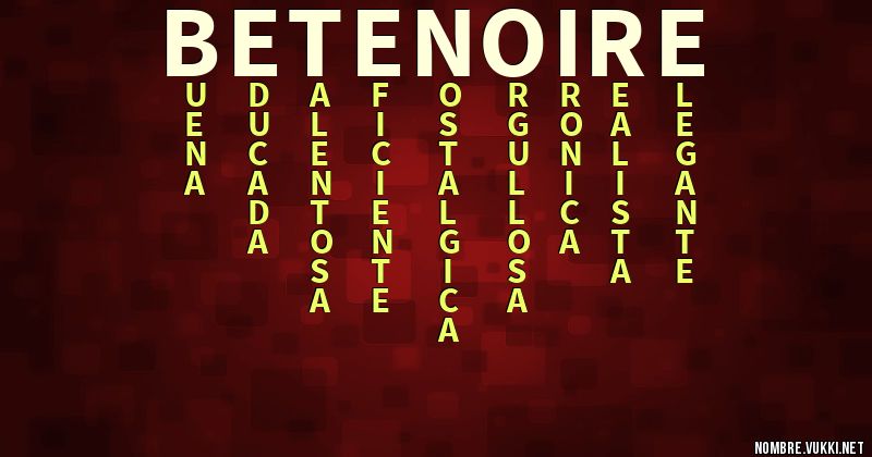 Acróstico bete noire