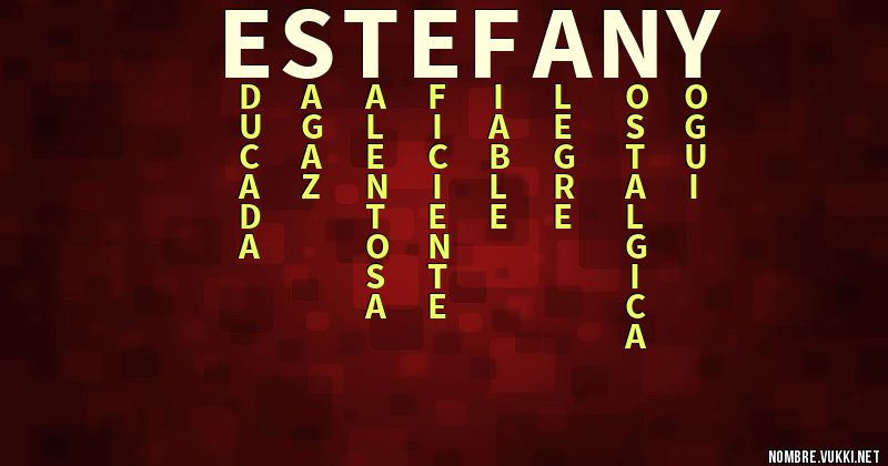 Acróstico estéfany