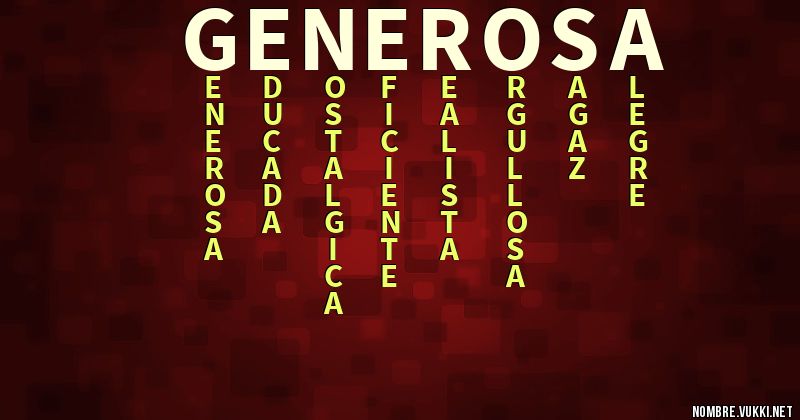 Acróstico generosa