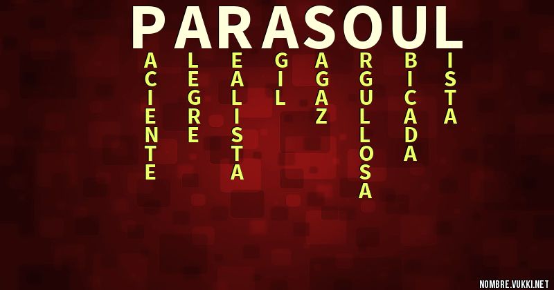Acróstico parasoul