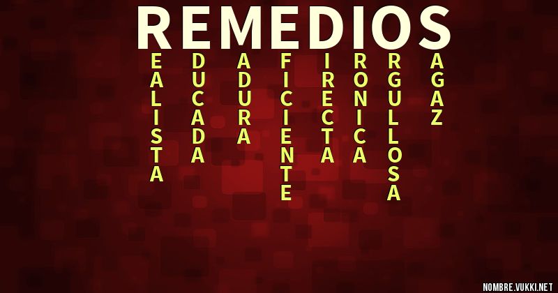 Acróstico remedios