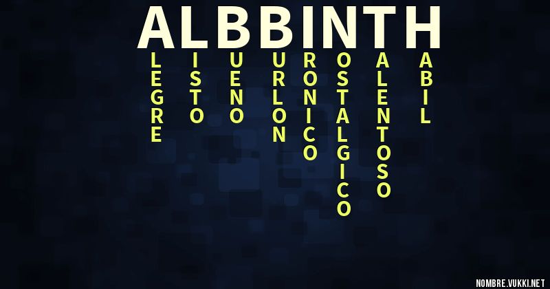 Acróstico albbinth