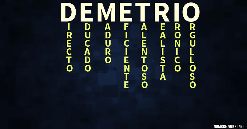 Acróstico demetrio