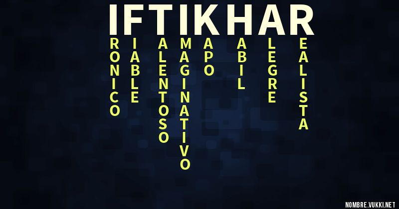 Acróstico iftikhar