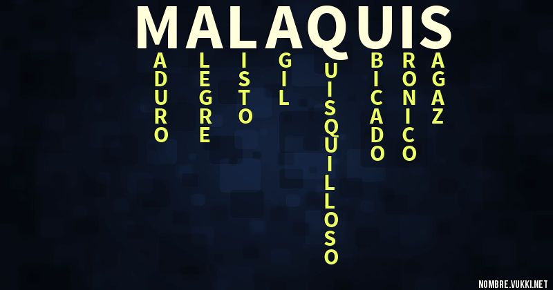 Acróstico malaquis