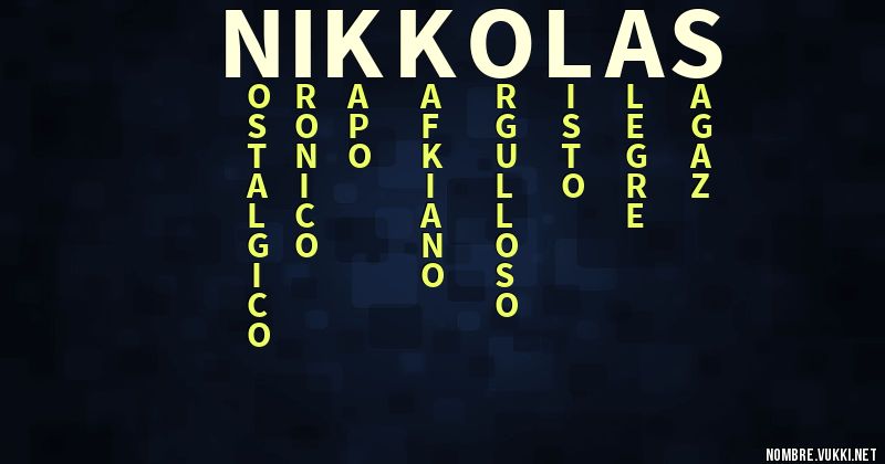 Acróstico nikkolas