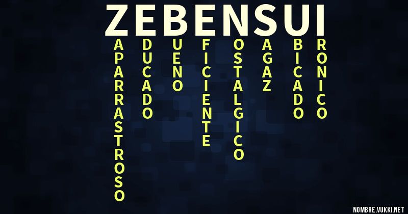 Acróstico zebensui