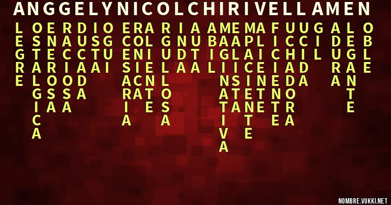 Acróstico anggely nicol chirivella men