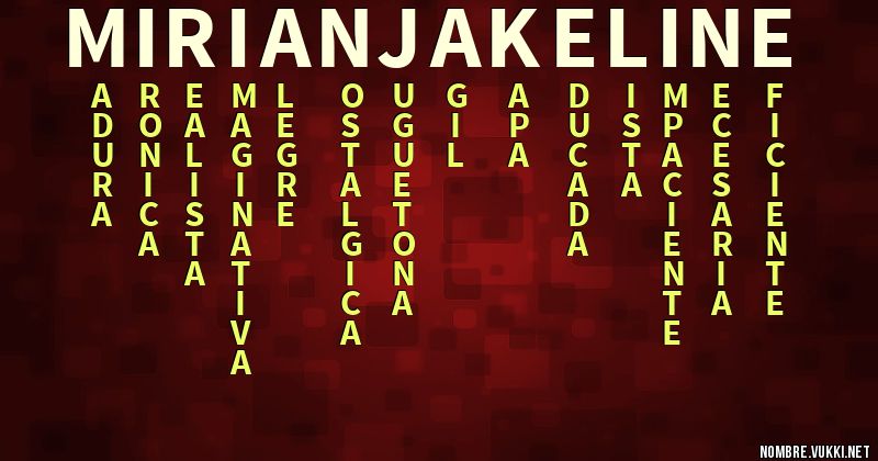 Acróstico mirian jakeline