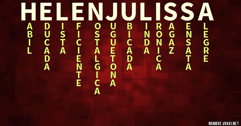 Acróstico helen julissa