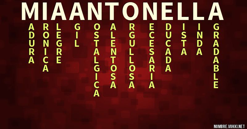 Acróstico mia antonella