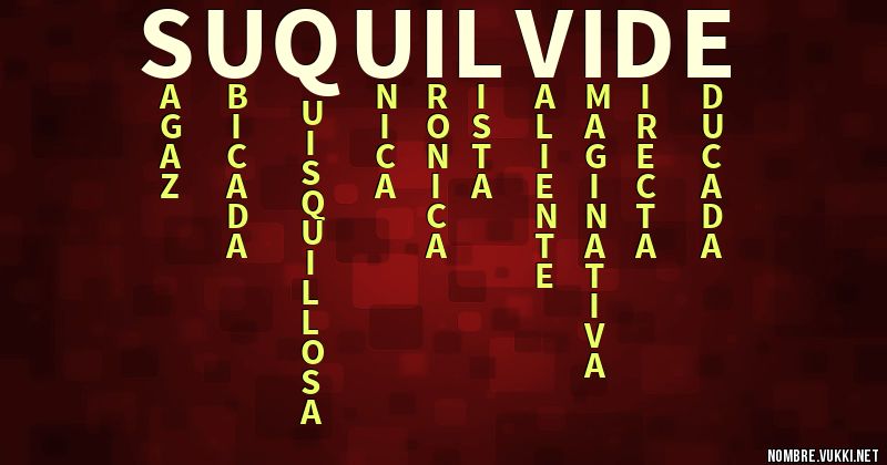 Acróstico suquilvide