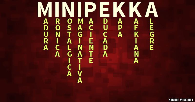 Acróstico mini pekka