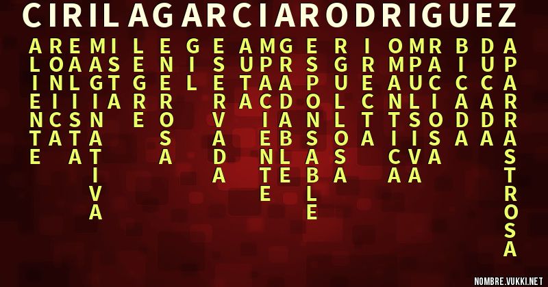Acróstico cirila garcia rodriguez