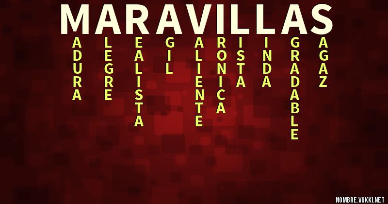 Acróstico maravillas