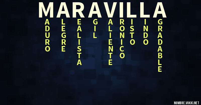 Acróstico maravilla