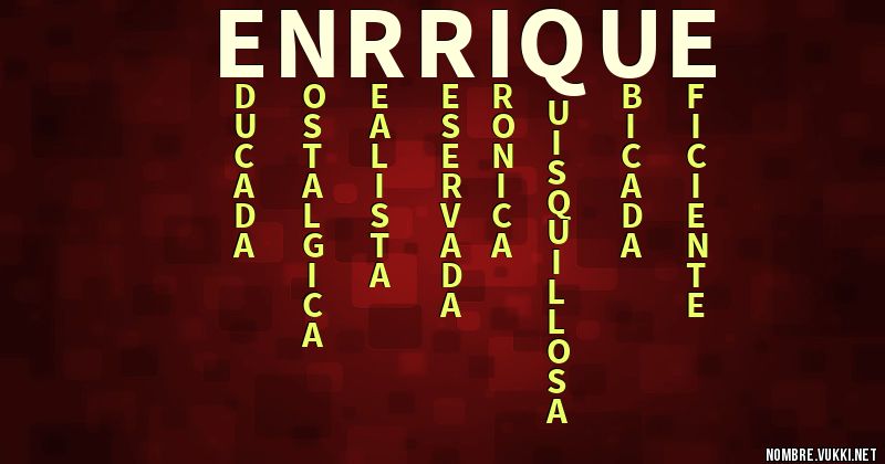 Acróstico enrrique